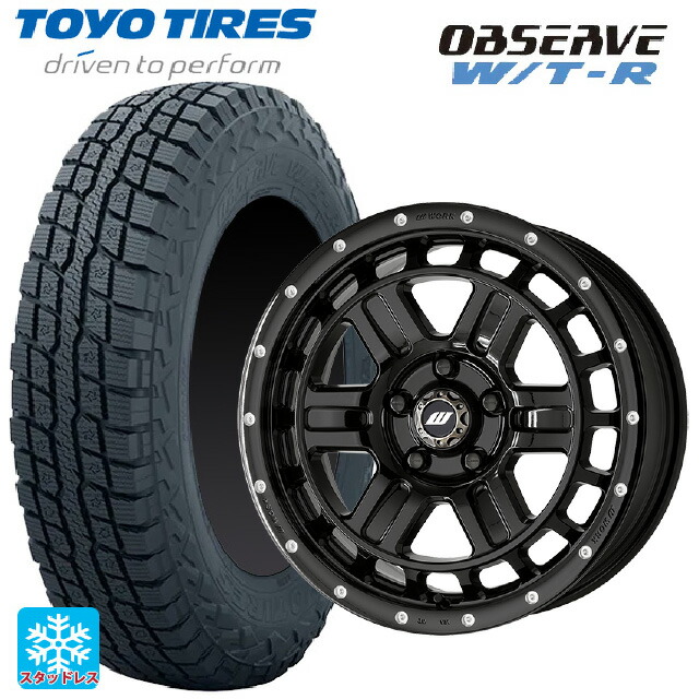 225/70R16 102/99Q トーヨー オブザーブ W/T-R ワーク クラッグ ティーグラビック エムシープラス BLKPM 16-7J 国産車用 スタッドレスタイヤホイール4本セット|タイヤホイール専門店コニシタイヤ