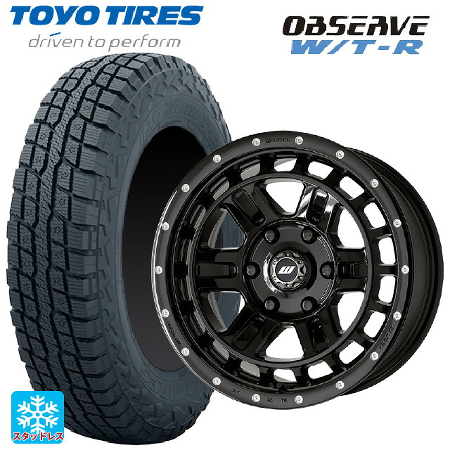 285/70R17 116/113Q トーヨー オブザーブ W/T-R ワーク クラッグ ティーグラビック2 エムシープラス BLKPM 17-8J 国産車用 スタッドレスタイヤホイール4本セット