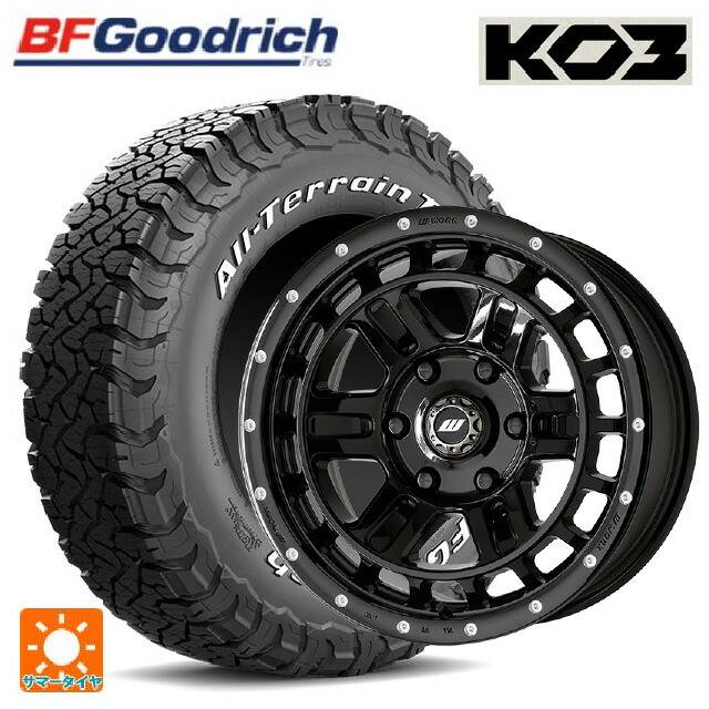 285/70R17 121/118S BFグッドリッチ オールテレーン TA KO3 ホワイトレター 正規品 ワーク クラッグ ティーグラビック2 エムシープラス BLKPM 17-8J 国産車用 サマータイヤホイール4本セット