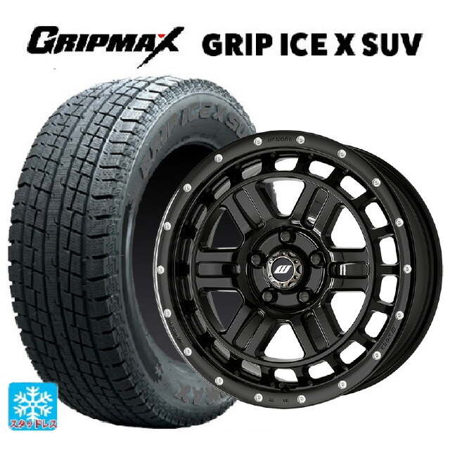225/65R17 102T グリップマックス グリップアイスX SUV ブラックレター ワーク クラッグ ティーグラビック2 エムシープラス BLKPM 17-7J 国産車用 スタッドレスタイヤホイール4本セット