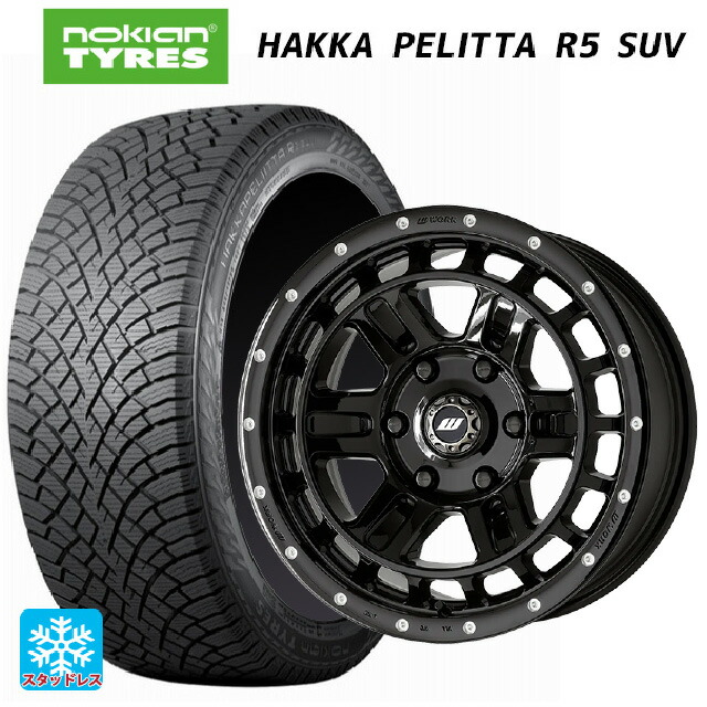 265/70R17 115R ノキアン ハッカペリッタR5 SUV ワーク クラッグ ティーグラビック2 エムシープラス BLKPM 17-8J 国産車用 スタッドレスタイヤホイール4本セット