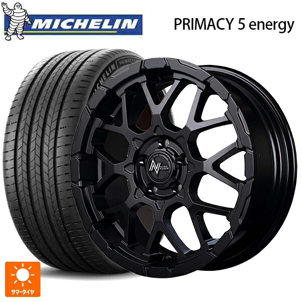 225/50R18 99W XL ミシュラン 正規品 プライマシー5 エナジー エムアイディー ナイトロパワー M28バレットエス（訳あり） セミグロスブラック 18-7J 国産車用 サマータイヤホイール4本セット｜タイヤホイール専門店コニシタイヤ