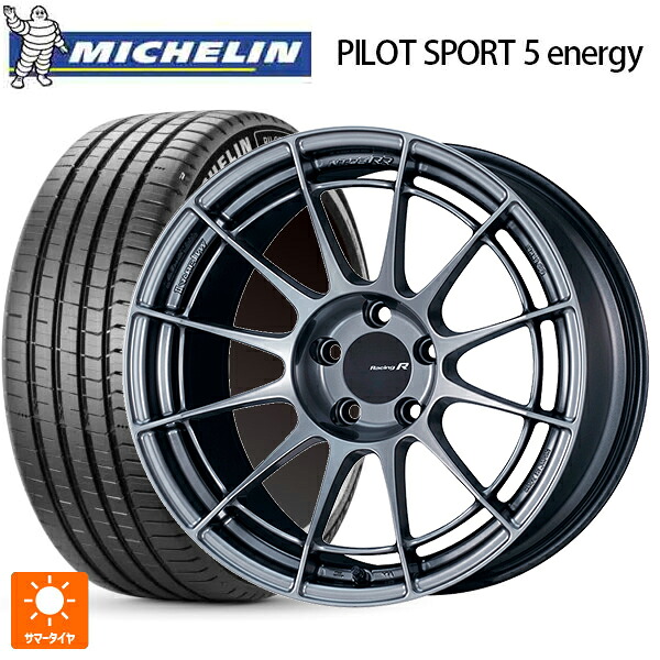 235/45R18 98Y XL ミシュラン 正規品 パイロットスポーツ5 エナジー アコースティック エンケイ レーシングレボリューション NT03RR ハイパーシルバー 18-8J 国産車用 サマータイヤホイール4本セット