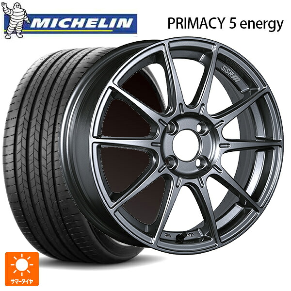 225/45R17 94W XL ミシュラン 正規品 プライマシー5 エナジー タナベ SSR GT X01 ダークシルバー 17-7J 国産車用 サマータイヤホイール4本セット