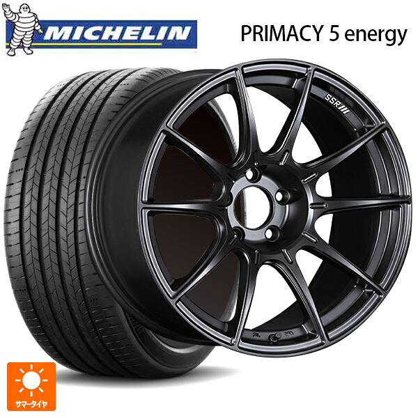 225/45R17 94W XL ミシュラン 正規品 プライマシー5 エナジー タナベ SSR GT X01 フラットブラック 17-7J 国産車用 サマータイヤホイール4本セット