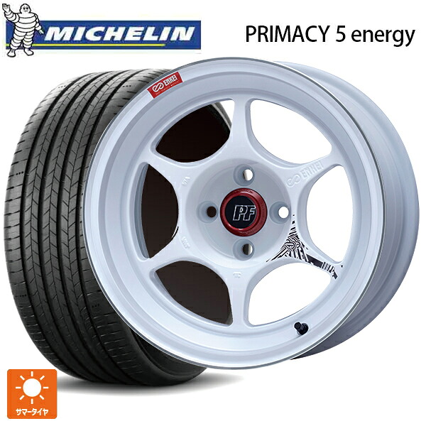 195/60R17 94H XL ミシュラン 正規品 プライマシー5 エナジー エンケイ パフォーマンスライン PF06 マシニングホワイト 17-7J 国産車用 サマータイヤホイール4本セット