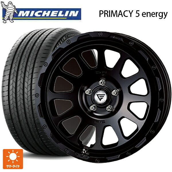 225/55R18 102V XL ミシュラン 正規品 プライマシー5 エナジー エクシズルライン デルタフォース オーバル FF サテンブラック 18-8J 国産車用 サマータイヤホイール4本セット｜タイヤホイール専門店コニシタイヤ