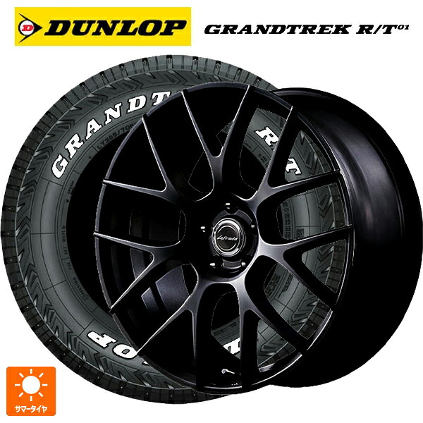 トヨタ アルファード(40系)用 225/60R18 100/97Q ダンロップ グラントレックRT01 ホワイトレター エムアイディー レフィナーダ モーション3 リミテッドエディション(数量限定仕様） # ストロングガンメタ 新品サマータイヤホイール 4本セット