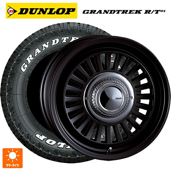 スズキ ジムニーノマド(JC74W)用 235/70R16 104/101Q ダンロップ グラントレックRT01 ホワイトレター クリムソン ディーン カリフォルニア マットブラック 新品サマータイヤホイール 5本セット