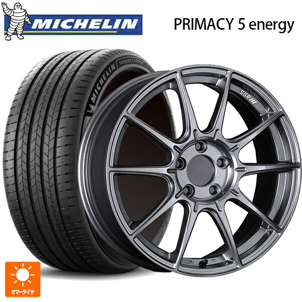 225/45R18 95W XL ミシュラン 正規品 プライマシー5 エナジー タナベ SSR GT X01 ダークシルバー 18-7.5J 国産車用 サマータイヤホイール4本セット