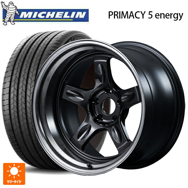 225/55R18 102V XL ミシュラン 正規品 プライマシー5 エナジー レイズ ボルクレーシング 21C スペック-PW PW 18-8.5J 国産車用 サマータイヤホイール4本セット