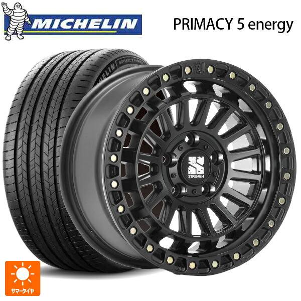 225/45R18 95W XL ミシュラン 正規品 プライマシー5 エナジー エムエルジェイ エクストリームJ XJ08 サテンブラック 18-8J 国産車用 サマータイヤホイール4本セット|タイヤホイール専門店コニシタイヤ