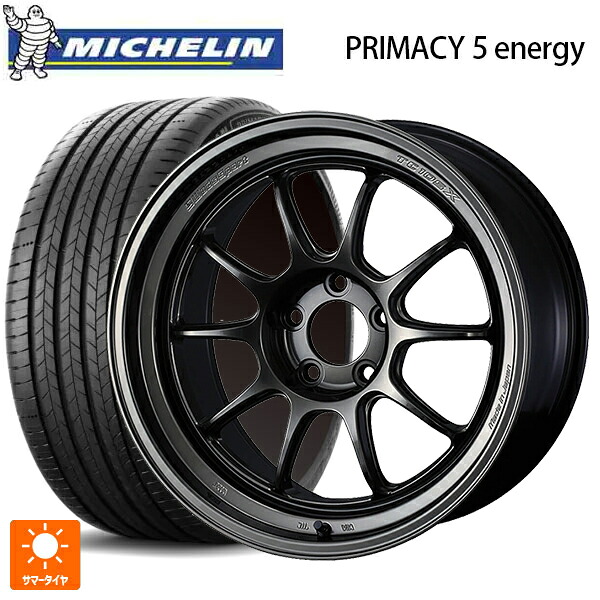 225/55R18 102V XL ミシュラン 正規品 プライマシー5 エナジー ウェッズ ウェッズスポーツ TC105X DSR EJ-TITAN 18-8.5J 国産車用 サマータイヤホイール4本セット