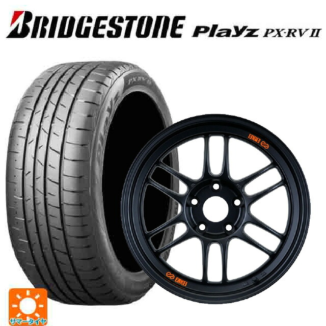 225/45R18 95W XL ブリヂストン プレイズ PX-RV2 正規品 # エンケイ レーシング RPF1 パパイヤイエローxブラック 18-8.5J 国産車用 サマータイヤホイール4本セット