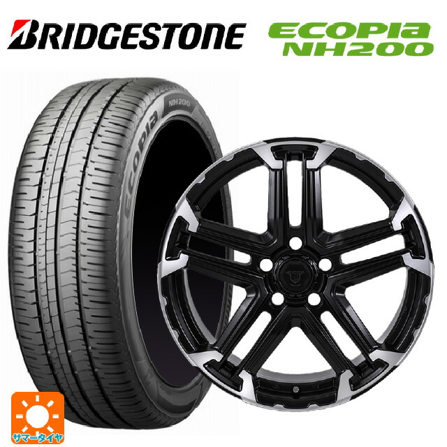 215/50R17 91V ブリヂストン エコピア NH200 正規 ジャパン三陽 ジェイピースタイル エムジェイ トレイル サテンブック/ポリッシュ 17-7J 国産車用 サマータイヤホイール4本セット