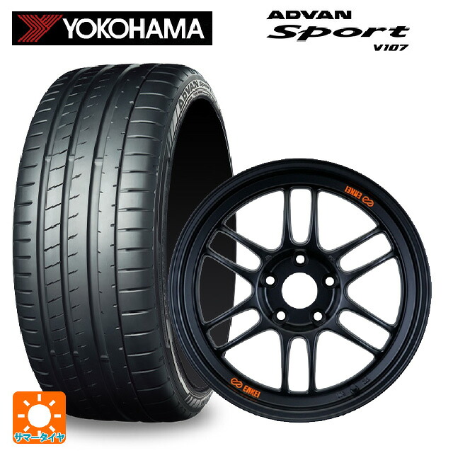 245/35R18 92Y XL ヨコハマ アドバンスポーツ V107 正規品 エンケイ レーシング RPF1 パパイヤイエローxブラック 18-8.5J 国産車用 サマータイヤホイール4本セット