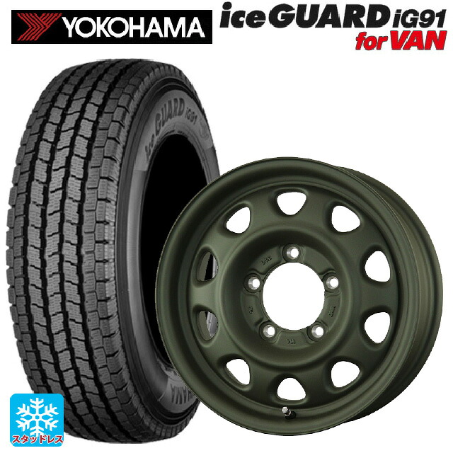 スズキ ジムニーシエラ(74系)用 195/80R15 107/105L ヨコハマ アイスガード IG91 for VAN トピー ランドフット SWZ OD 新品スタッドレスタイヤホイール 5本セット|タイヤホイール専門店コニシタイヤ
