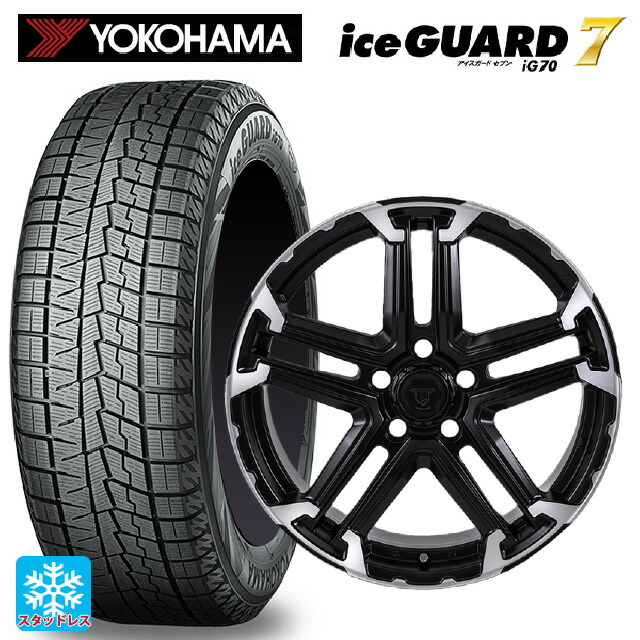 195/65R15 91Q ヨコハマ アイスガード7(IG70) # ジャパン三陽 ジェイピースタイル エムジェイ トレイル サテンブック/ポリッシュ 15-6J 国産車用 スタッドレスタイヤホイール4本セット