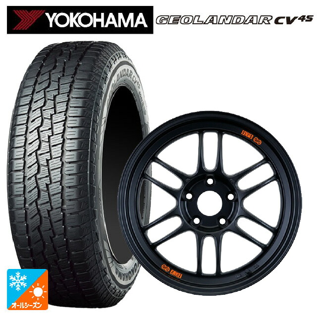 235/60R18 107V XL ヨコハマ ジオランダー CV 4S G061 正規品 エンケイ レーシング RPF1 パパイヤイエローxブラック 18-8.5J 国産車用 オールシーズンタイヤホイール4本セット