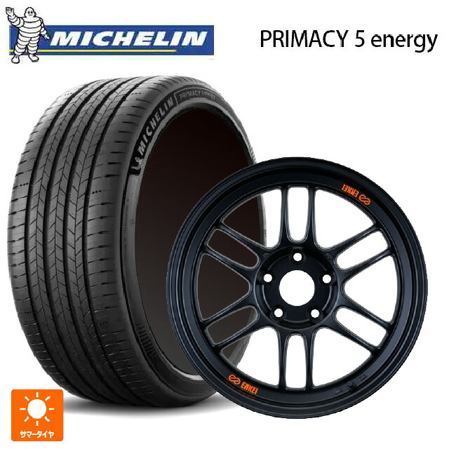 225/45R18 95W XL ミシュラン 正規品 プライマシー5 エナジー エンケイ レーシング RPF1 パパイヤイエローxブラック 18-8.5J 国産車用 サマータイヤホイール4本セット 171,005円