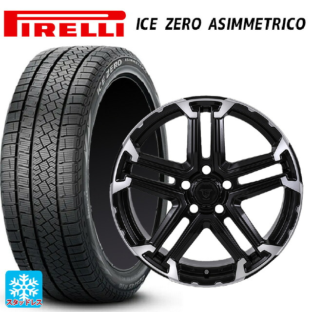 235/45R18 98H XL ピレリ アイスゼロ アシンメトリコ 正規品 ジャパン三陽 ジェイピースタイル エムジェイ トレイル サテンブック/ポリッシュ 18-7.5J 国産車用 スタッドレスタイヤホイール4本セット
