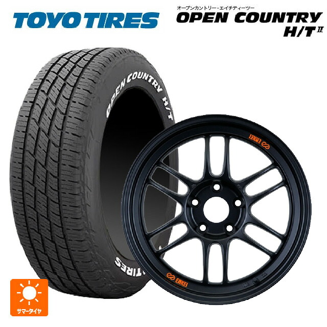 225/60R18 100H トーヨー オープンカントリー HT2 ホワイトレター エンケイ レーシング RPF1 パパイヤイエローxブラック 18-8.5J 国産車用 サマータイヤホイール4本セット