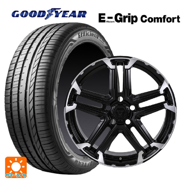 195/45R17 81W グッドイヤー エフィシェントグリップ コンフォート ジャパン三陽 ジェイピースタイル エムジェイ トレイル サテンブック/ポリッシュ 17-7J 国産車用 サマータイヤホイール4本セット|タイヤホイール専門店コニシタイヤ