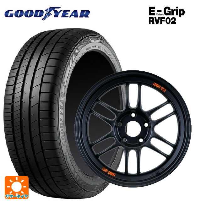 235/50R18 101W XL グッドイヤー エフィシェントグリップ RVF02 エンケイ レーシング RPF1 パパイヤイエローxブラック 18-8.5J 国産車用 サマータイヤホイール4本セット