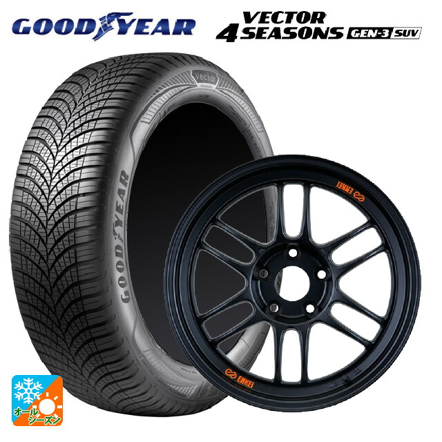 235/60R18 107W XL グッドイヤー ベクター4シーズンズ ジェン3 SUV エンケイ レーシング RPF1 パパイヤイエローxブラック 18-8.5J 国産車用 オールシーズンタイヤホイール4本セット|タイヤホイール専門店コニシタイヤ