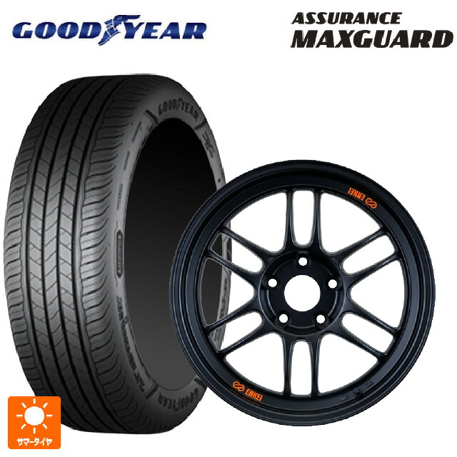 225/40R18 92W XL グッドイヤー アシュアランス マックスガード エンケイ レーシング RPF1 パパイヤイエローxブラック 18-8.5J 国産車用 サマータイヤホイール4本セット