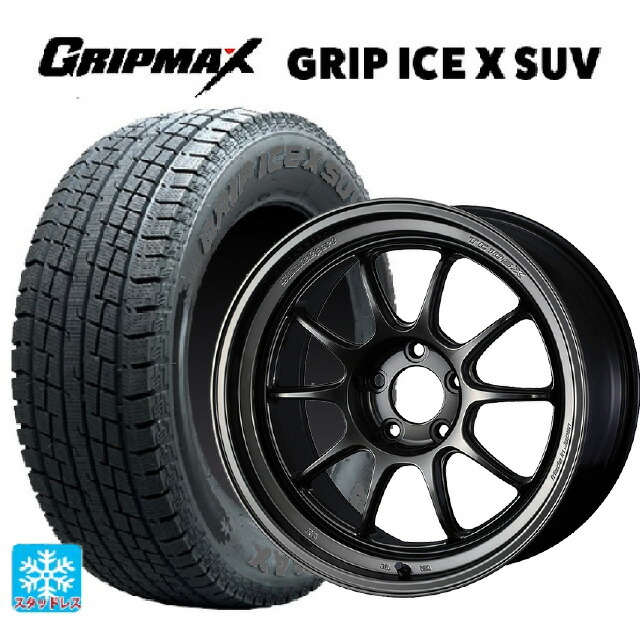 2023年製 235/60R18 107H XL グリップマックス グリップアイスX SUV ブラックレター # ウェッズ ウェッズスポーツ TC105X DSR EJ-TITAN 18-8.5J 国産車用 スタッドレスタイヤホイール4本セット