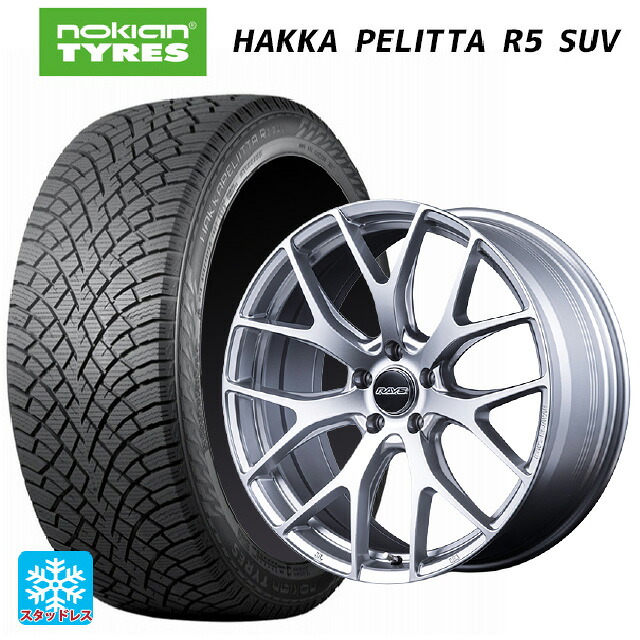 トヨタ ヴェルファイア(40系)用 225/55R19 103R XL ノキアン ハッカペリッタR5 SUV レイズ RS 2X7FT SU 新品スタッドレスタイヤホイール 4本セット