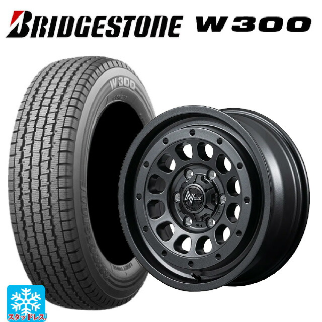 2025年製 145/80R12 80/78N ブリヂストン W300 正規品 エムアイディー ナイトロパワー R12 ハウザー BBK 12-4J 国産車用 スタッドレスタイヤホイール4本セット