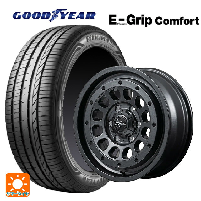 195/65R15 91H グッドイヤー エフィシェントグリップ コンフォート エムアイディー ナイトロパワー R12 ハウザー BBK 15-5.5J 国産車用 サマータイヤホイール4本セット