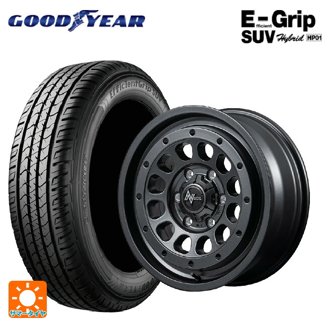 225/65R18 103H グッドイヤー エフィシェントグリップSUV HP01 エムアイディー ナイトロパワー R12 ハウザー BBK 18-7.5J 国産車用 サマータイヤホイール4本セット