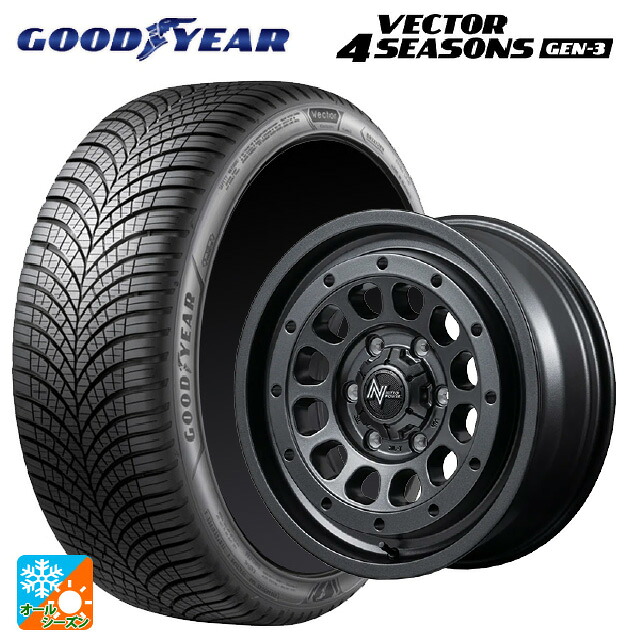 215/65R16 102V XL グッドイヤー ベクター4シーズンズ ジェン3 エムアイディー ナイトロパワー R12 ハウザー BBK 16-6J 国産車用 オールシーズンタイヤホイール4本セット