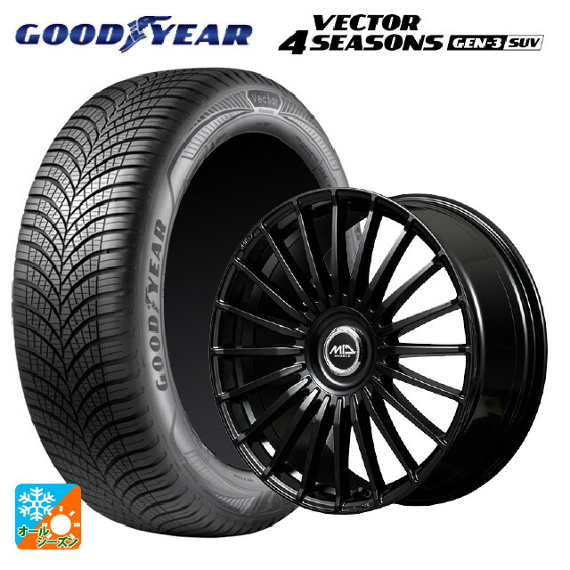 235/55R18 104V XL グッドイヤー ベクター4シーズンズ ジェン3 SUV エムアイディー MID エクスクルーシブ 020F SBK 18-8J 国産車用 オールシーズンタイヤホイール4本セット