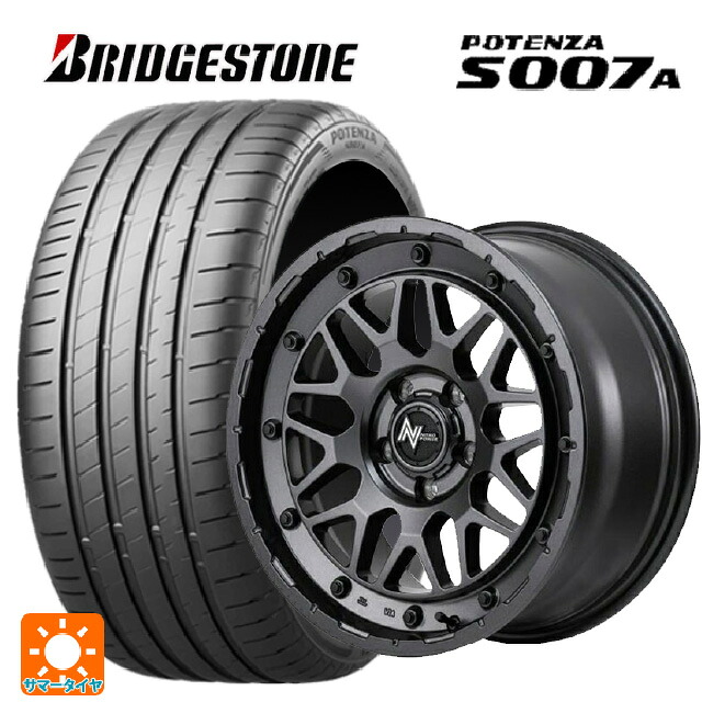 スズキ スイフトスポーツ(ZC33S)用 205/50R16 87V ブリヂストン ポテンザ S007A 正規品 エムアイディー ナイトロパワー M29 スティンガー バレルブラック 新品サマータイヤホイール 4本セット