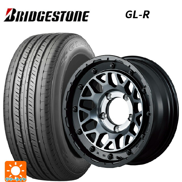 215/65R16 109/107R ブリヂストン GL-R 正規品 エムアイディー ナイトロパワー M29 スティンガー セミグロスブラッククリア 16-6J 国産車用 サマータイヤホイール4本セット