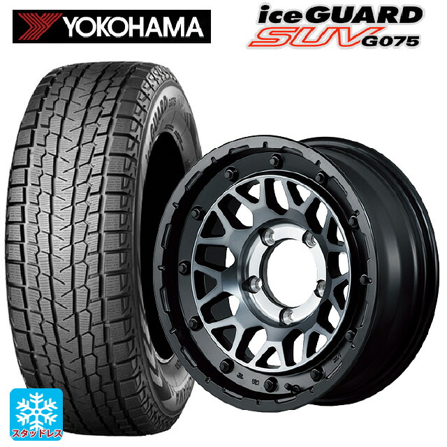 スズキ ジムニーシエラ(74系)用 2025年製 215/70R16 100Q ヨコハマ アイスガードSUV G075 # エムアイディー ナイトロパワー M29 スティンガー セミグロスブラッククリア 新品スタッドレスタイヤホイール 5本セット