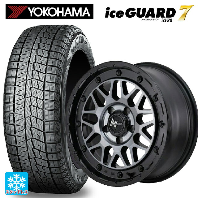 215/60R16 95Q ヨコハマ アイスガード7(IG70) エムアイディー ナイトロパワー M29 スティンガー セミグロスブラッククリア 16-7J 国産車用 スタッドレスタイヤホイール4本セット｜タイヤホイール専門店コニシタイヤ