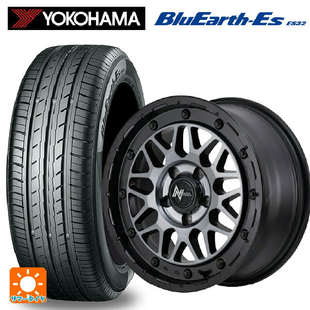 スズキ スイフトスポーツ(ZC33S)用 185/55R16 83V ヨコハマ ブルーアースEs ES32 エムアイディー ナイトロパワー M29 スティンガー セミグロスブラッククリア 新品サマータイヤホイール 4本セット