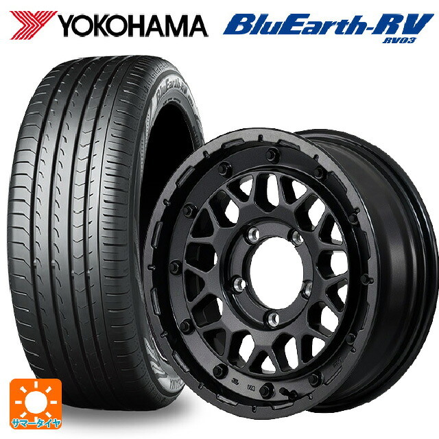 215/65R16 98H ヨコハマ ブルーアース RV03 # エムアイディー ナイトロパワー M29 スティンガー バレルブラック 16-6J 国産車用 サマータイヤホイール4本セット