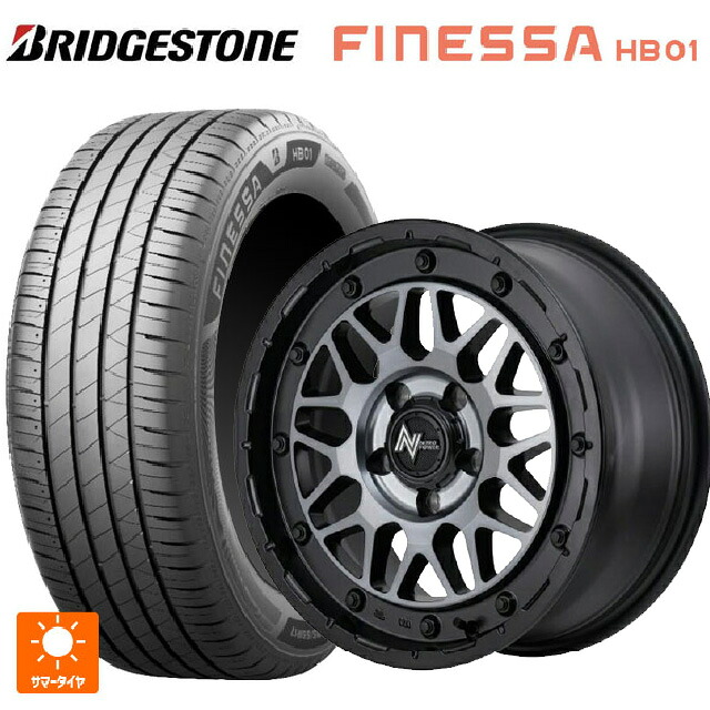 スズキ スイフトスポーツ(ZC33S)用 195/50R16 88V XL ブリヂストン フィネッサ HB01 正規品 # エムアイディー ナイトロパワー M29 スティンガー セミグロスブラッククリア 新品サマータイヤホイール 4本セット