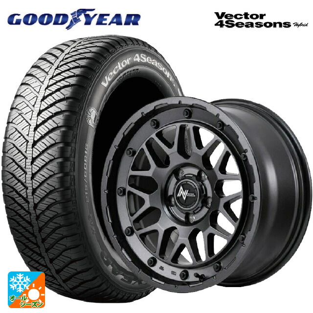 スズキ スイフトスポーツ(ZC33S)用 195/50R16 84H グッドイヤー ベクターフォーシーズンズ ハイブリッド エムアイディー ナイトロパワー M29 スティンガー バレルブラック 新品オールシーズンタイヤホイール 4本セット