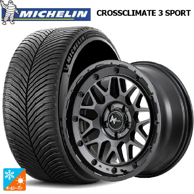 225/40R18 92Y XL ミシュラン クロスクライメイト3 スポーツ 正規品 エムアイディー ナイトロパワー M29 スティンガー バレルブラック 18-7J 国産車用 オールシーズンタイヤホイール4本セット｜タイヤホイール専門店コニシタイヤ