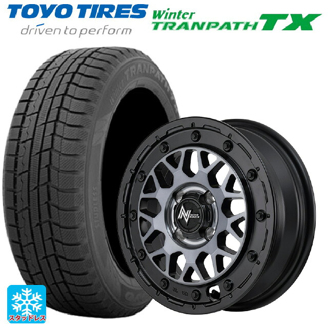 2024年製 165/65R14 79Q トーヨー ウインタートランパス TX # エムアイディー ナイトロパワー M29 スティンガー セミグロスブラッククリア 14-4.5J 国産車用 スタッドレスタイヤホイール4本セット|タイヤホイール専門店コニシタイヤ
