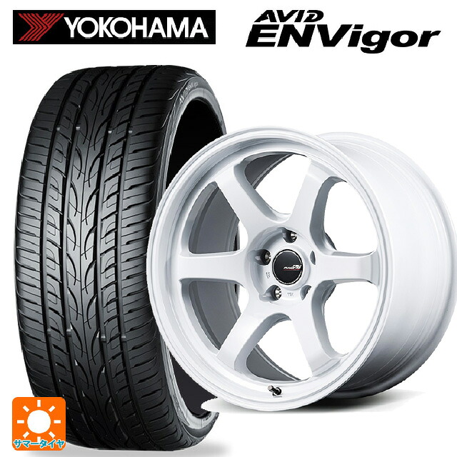 235/45R18 98W ヨコハマ エービット エンビガー S321 エムアイディー MIDレーシング R06 ホワイト 18-7.5J 国産車用 サマータイヤホイール4本セット