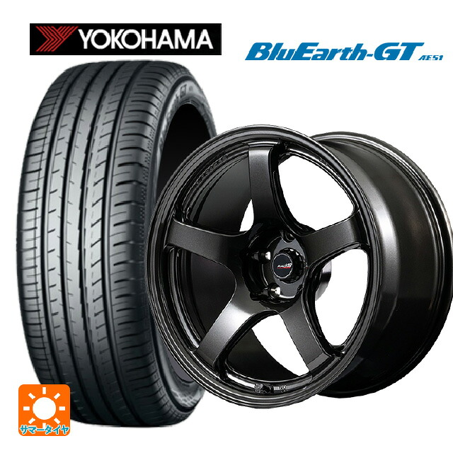 245/40R18 97W XL ヨコハマ ブルーアースGT AE51 エムアイディー MIDレーシング R50 エボ BLM 18-8.5J 国産車用 サマータイヤホイール4本セット