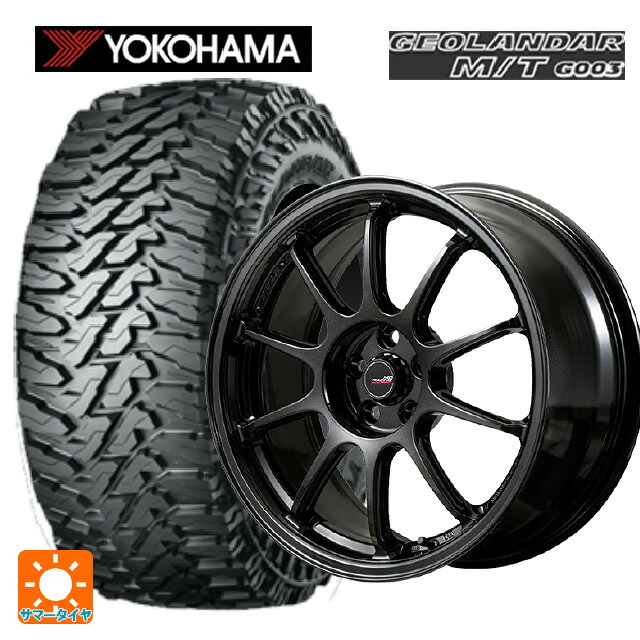 2024年製 225/65R17 107/103Q ヨコハマ ジオランダー M/T G003 正規品 # エムアイディー MIDレーシング R10 エボ BLM 17-8J 国産車用 サマータイヤホイール4本セット